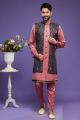 Onion Pink Art Silk Indo Western (NMK-7081)