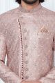 Onion Pink Art Silk Indo Western (NMK-7693)