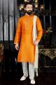 Orange Art Dupion Kurta(NMK-3383)