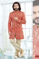 Orange Banglori Silk Sherwani (NMK-4131)