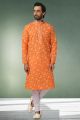 Orange Cotton Kurta Pajama for Men (NMK-5759)