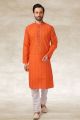 Orange Cotton Kurta Pajama (NMK-5671)