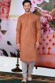 Orange Fancy Cotton Kurta Pajama(NMK-4609)