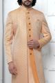 Orange Jaquard Silk Indo Western (NMK-7182)