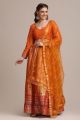 Orange Jaquard Silk Womens Lehenga Choli (NWG-1155)