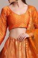 Orange Jaquard Women Lehenga Choli (NWG-1157)