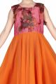 Orange Net Girls Gown (NFG-117)