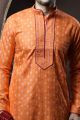 Orange Silk Kurta Pajama (NMK-6086)