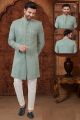 Pastel Green Georgette Sherwani (NMK-5893)