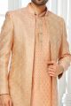 Peach Art Silk Indo Western (NMK-6273)