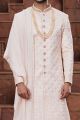 Peach Art Silk Sherwani for Men (NMK-7162)