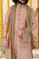 Peach Art Silk Sherwani (NMK-4343)