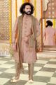 Peach Art Silk Sherwani (NMK-4343)