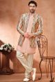 Peach Banarasi Silk Mens Jodhpuri (NMK-7273)