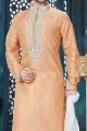 Peach Banglori Silk Kurta Pajama for Men (NMK-3807)