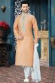 Peach Banglori Silk Kurta Pajama for Men (NMK-3807)