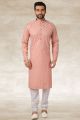 Peach Cotton Kurta Pajama (NMK-5657)