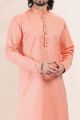 Peach Linen Cotton Kurta Pajama (NMK-6739)