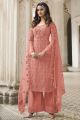 Peach Net Salwar Suit (NWS-6701)