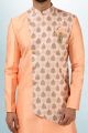 Peach, Pink Art Silk Indo Western (NMK-5812)