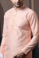 Peach Silk Kurta Pajama for Men (NMK-6054)