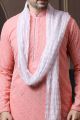 Peach Silk Mens Kurta Pajama (NMK-6051)