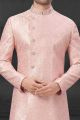 Peach Silk Sherwani (NMK-6024)