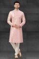 Peach Silk Sherwani (NMK-6024)