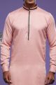 Pink Art Banarasi Silk Mens Kurta Pajama (NMK-7071)