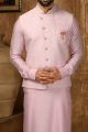 Pink Art Banarasi Silk Nehru Jacket (NMK-6367)