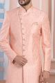 Pink Art Silk Mens Indo Western (NMK-6206)