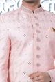 Pink Art Silk Mens Indo Western (NMK-7692)