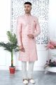 Pink Art Silk Mens Indo Western (NMK-7692)