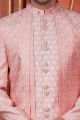 Pink Art Silk Mens Indo Western (NMK-7720)