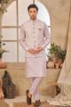 Pink Art Silk Nehru Jacket for Men (NMK-8014)