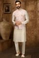 Pink Art Silk Nehru Jacket (NMK-6314)