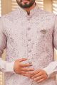 Pink Art Silk Nehru Jacket (NMK-8019)