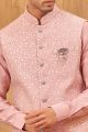 Pink Art Silk Nehru Jacket (NMK-8034)