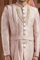 Pink Art Silk Sherwani for Men (NMK-7625)