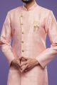 Pink Banarasi Jaquard Indo Western for Men (NMK-7001)