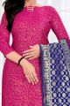 Pink Banarasi Silk Salwar Suit (NWS-6433)