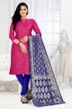 Pink Banarasi Silk Salwar Suit (NWS-6433)