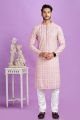 Pink Cotton Casual Kurta Pajama (NMK-7557)