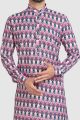 Pink Cotton Printed Kurta Pajama (NMK-5725)