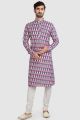 Pink Cotton Printed Kurta Pajama (NMK-5725)