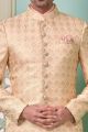 Pink Embroidered Art Silk Mens Indo Western (NMK-7662)