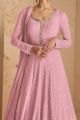 Pink Faux Georgette Anarkali Salwar Kameez (NWS-6931)