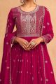 Pink Faux Georgette Anarkali Salwar Suit (NWS-6927)