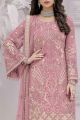 Pink Faux Georgette Embroidered Salwar Suit (NWS-6960)