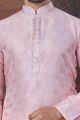 Pink Jaquard Kurta Pajama (NMK-7829)